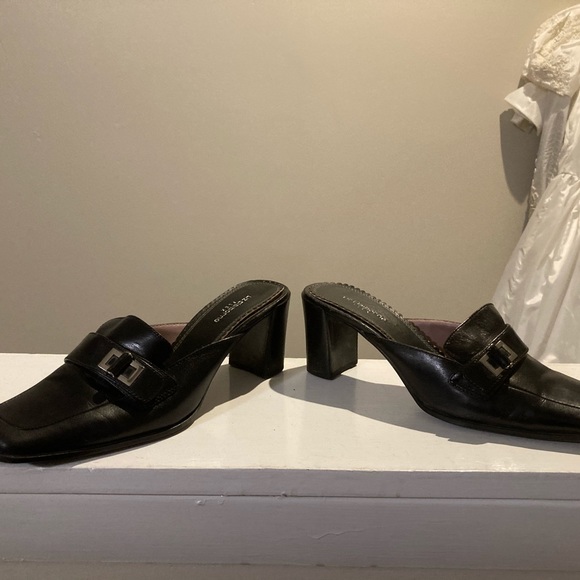 Liz Claiborne Flex Mule Genuine Leather Black With Buckle. Size 8.5 - Picture 5 of 7